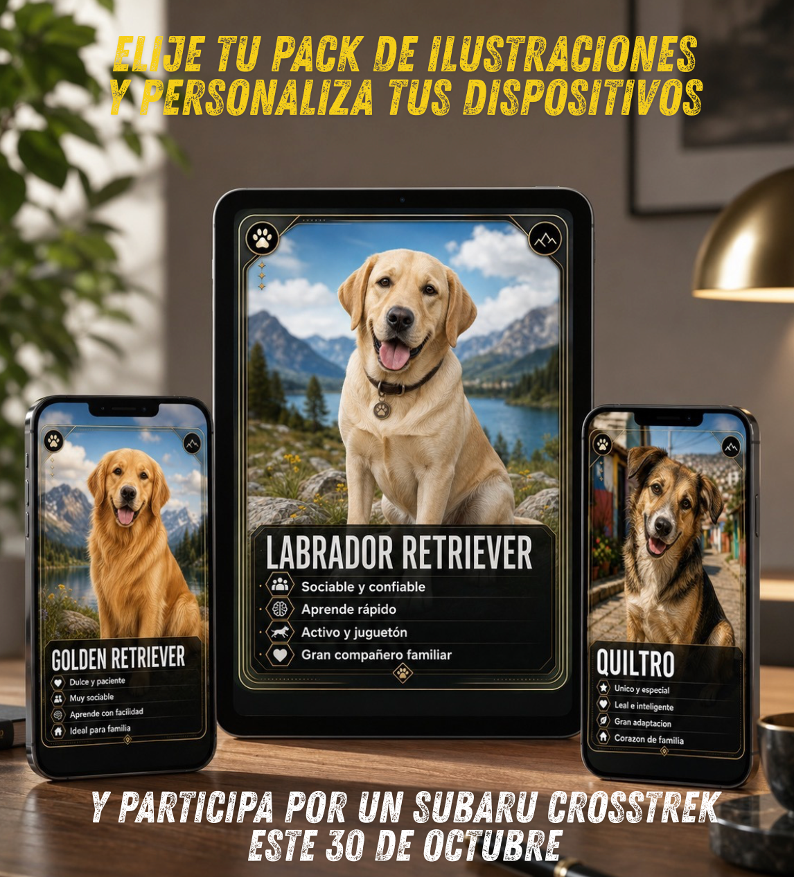 Set de 3 Ilustraciones Digitales x 3 Tickets Sorteo