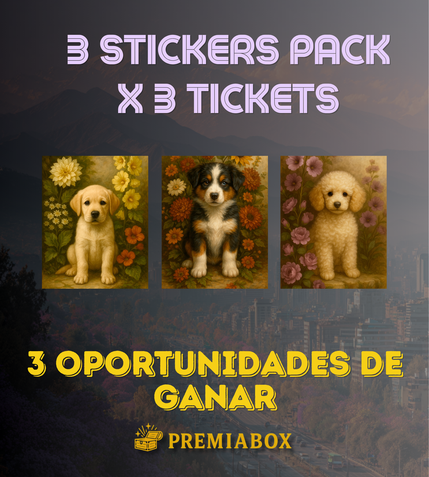 3 STICKER x 3 TICKETS