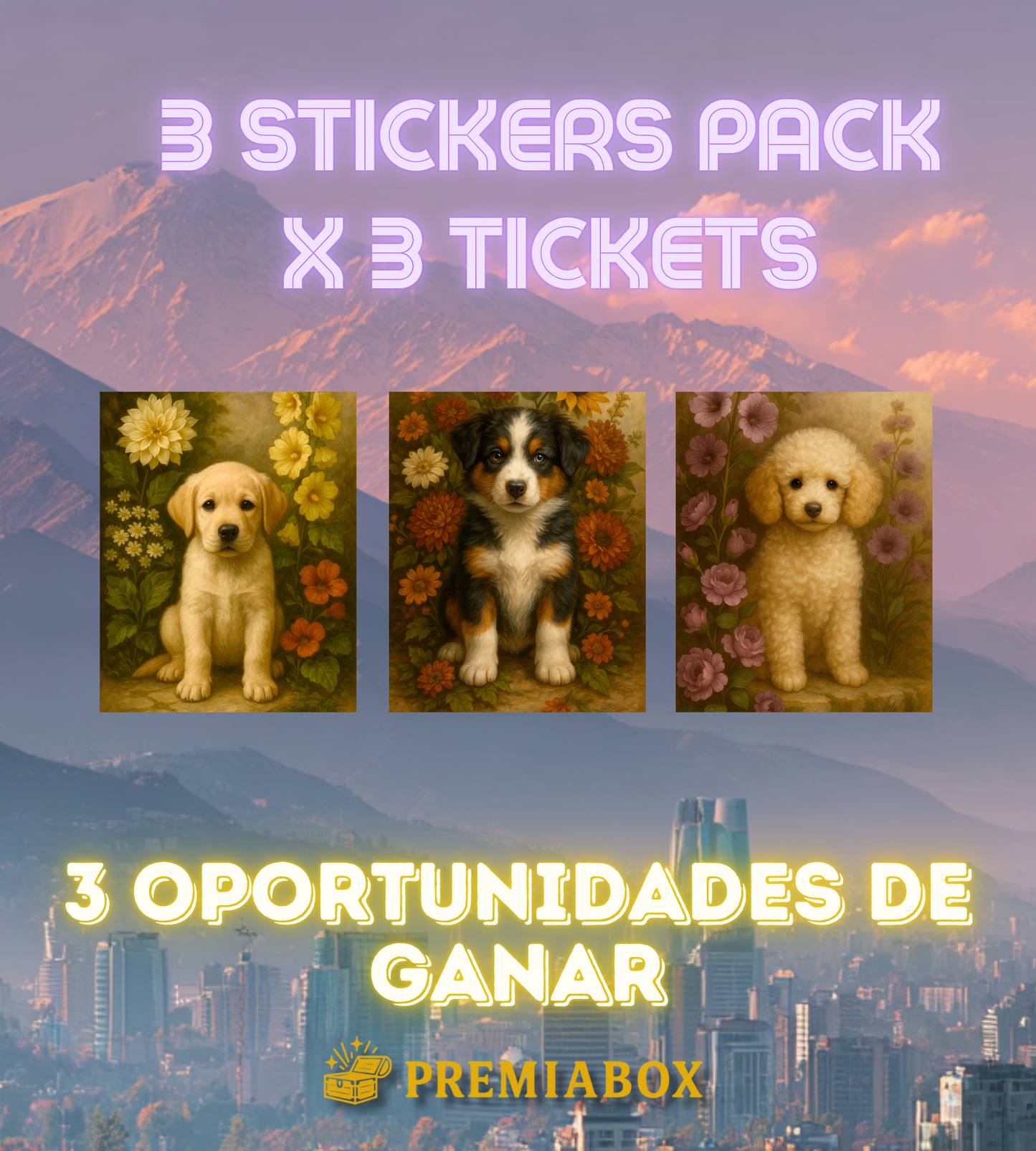 3 STICKER x 3 TICKETS